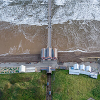 Buy canvas prints of The Cliff Lift and Pier  by Apollo Aerial Photography