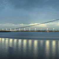 Buy canvas prints of Humber Bridge Lights by Apollo Aerial Photography