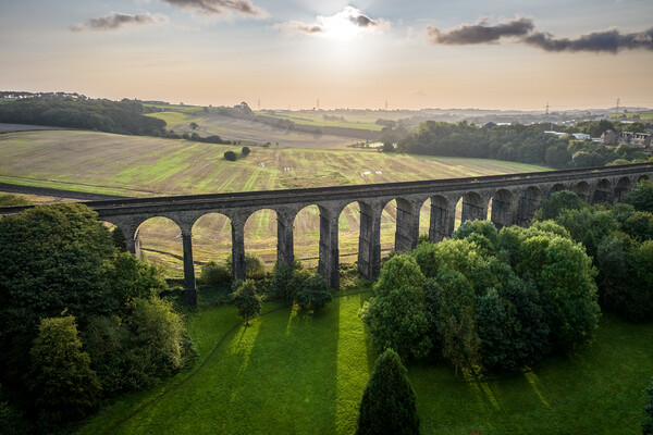 Sunlight on the Viaduct Picture Board by Apollo Aerial Photography