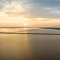 Buy canvas prints of Humber Bridge Sunset by Apollo Aerial Photography