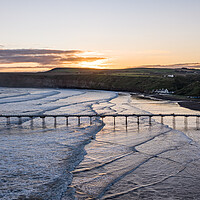 Buy canvas prints of Saltburn at Dawn by Apollo Aerial Photography
