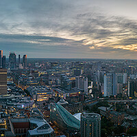 Buy canvas prints of Manchester Sunset by Apollo Aerial Photography