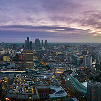 Buy canvas prints of Manchester Dusk by Apollo Aerial Photography