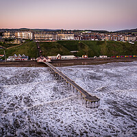 Buy canvas prints of Saltburn by the sea Sunrise by Apollo Aerial Photography