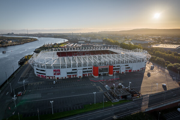 The Riverside Stadium Picture Board by Apollo Aerial Photography