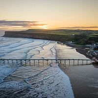 Buy canvas prints of Sunrise at Saltburn by the Sea by Apollo Aerial Photography