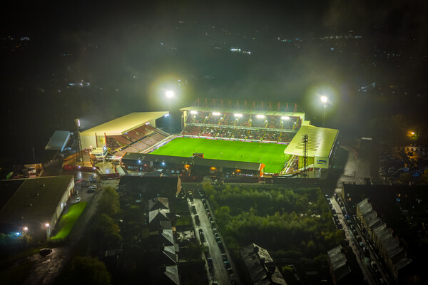 Oakwell after Dark Picture Board by Apollo Aerial Photography