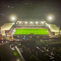 Buy canvas prints of Oakwell on Match Night by Apollo Aerial Photography