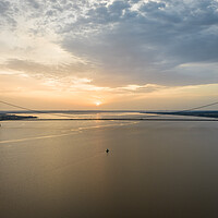 Buy canvas prints of Humber Sunset by Apollo Aerial Photography