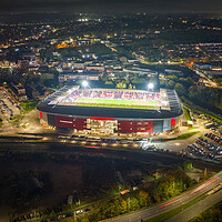 Buy canvas prints of New York Stadium Match Night by Apollo Aerial Photography