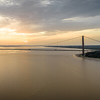 Buy canvas prints of Humber Bridge Sunset by Apollo Aerial Photography