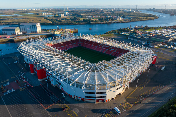 Riverside Stadium Picture Board by Apollo Aerial Photography