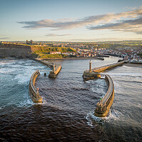 Buy canvas prints of Whitby seascape by Apollo Aerial Photography