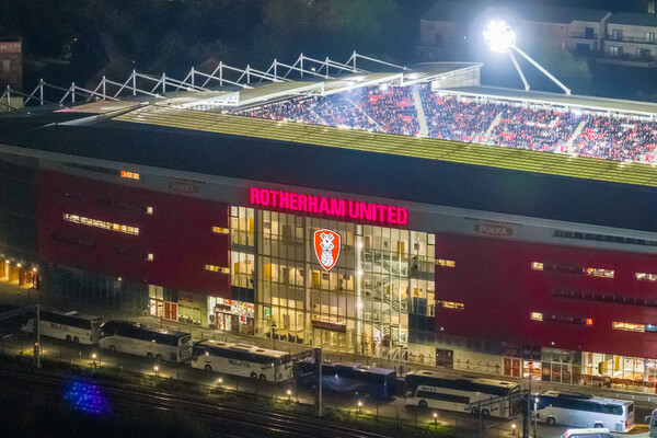 Rotherham United FC Picture Board by Apollo Aerial Photography