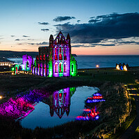 Buy canvas prints of Whitby Abbey After Dark by Apollo Aerial Photography