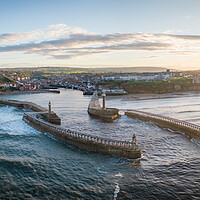 Buy canvas prints of Whitby Harbour View by Apollo Aerial Photography