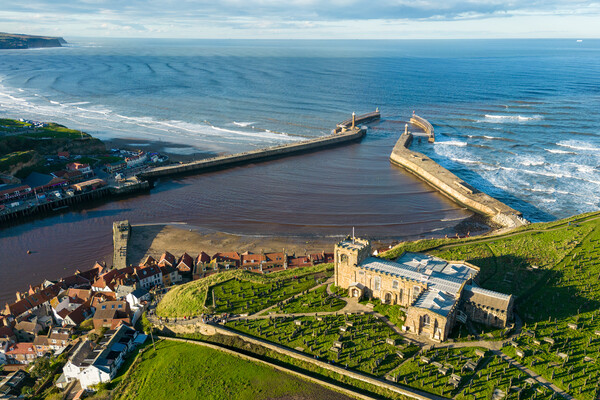 Church of St Marys Whitby Picture Board by Apollo Aerial Photography