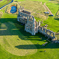 Buy canvas prints of Whitby Abbey From Above by Apollo Aerial Photography