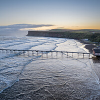 Buy canvas prints of Saltburn by the Sea Sunrise by Apollo Aerial Photography
