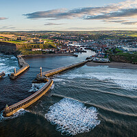 Buy canvas prints of Whitby Sunset by Apollo Aerial Photography