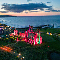 Buy canvas prints of Whitby Abbey In The Dark by Apollo Aerial Photography