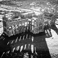Buy canvas prints of Whitby Abbey Shadows by Apollo Aerial Photography