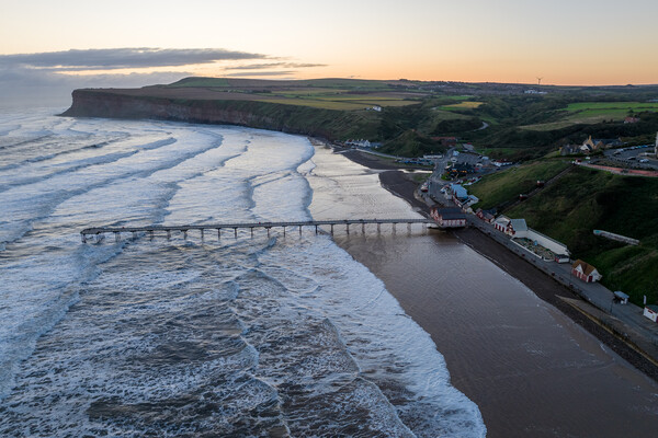 Saltburn Sunrise Picture Board by Apollo Aerial Photography