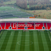 Buy canvas prints of Doncasters EcoPower Stadium by Apollo Aerial Photography