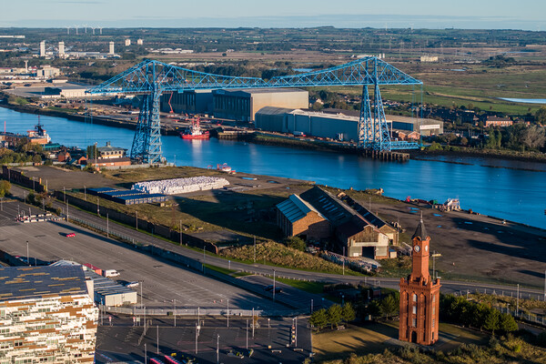 Middlesbrough Transporter Bridge Picture Board by Apollo Aerial Photography