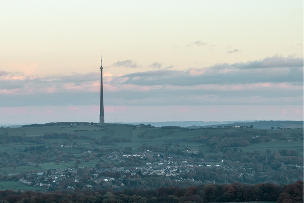 Views to Emley Moor Picture Board by Apollo Aerial Photography