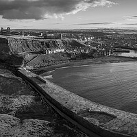 Buy canvas prints of Whitby Black and White by Apollo Aerial Photography