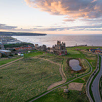 Buy canvas prints of The Abbey at Whitby by Apollo Aerial Photography