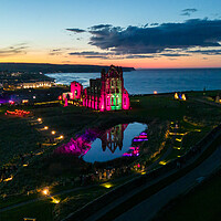 Buy canvas prints of Whitby Abbey After Dark by Apollo Aerial Photography