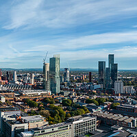 Buy canvas prints of Manchester skyline by Apollo Aerial Photography