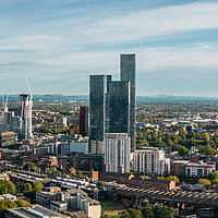 Buy canvas prints of Manchester Towers by Apollo Aerial Photography