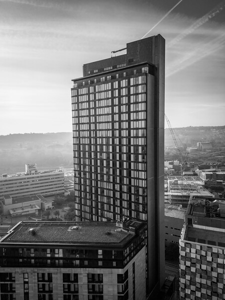 St Pauls Tower Sheffield Picture Board by Apollo Aerial Photography