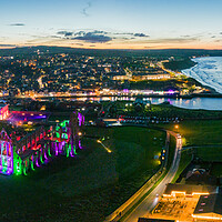 Buy canvas prints of Whitby by Night by Apollo Aerial Photography