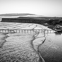Buy canvas prints of Saltburn Black and White by Apollo Aerial Photography