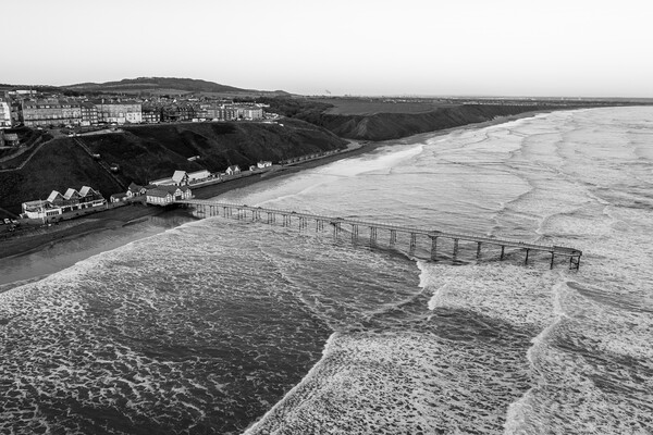 Saltburn Black and White Picture Board by Apollo Aerial Photography