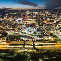 Buy canvas prints of Sheffield Lit Up by Apollo Aerial Photography