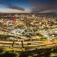 Buy canvas prints of Sheffield Night Panorama by Apollo Aerial Photography
