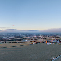 Buy canvas prints of Emley Moor Panorama by Apollo Aerial Photography