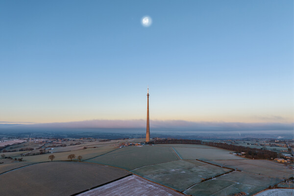 Moon over the Mast Picture Board by Apollo Aerial Photography