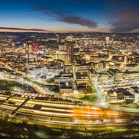 Buy canvas prints of Sheffield Night Panorama by Apollo Aerial Photography