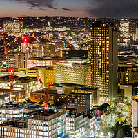 Buy canvas prints of Sheffield City at Night by Apollo Aerial Photography