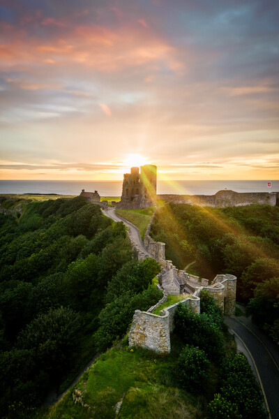 Scarborough Castle  Picture Board by Apollo Aerial Photography