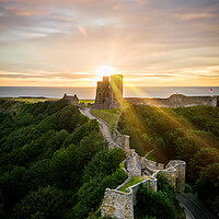 Buy canvas prints of Scarborough Castle  by Apollo Aerial Photography