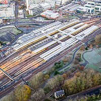 Buy canvas prints of Sheffield Train Station by Apollo Aerial Photography