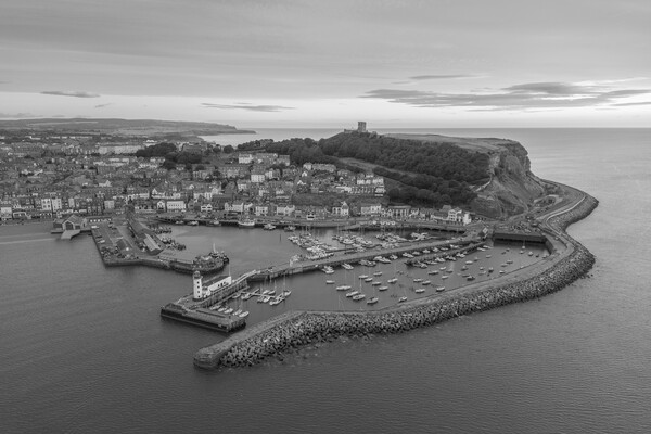 Scarborough Black and White Picture Board by Apollo Aerial Photography