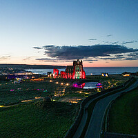 Buy canvas prints of Whitby Abbey Halloween by Apollo Aerial Photography